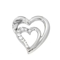 Herzanhänger Silber 925 rhodiniert