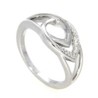 Ring Silber 925 rhodiniert Weite 54