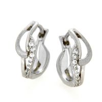 Scharniercreolen Silber 925 rhodiniert