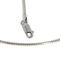 Omega Halsreifen Silber 925 rhodiniert 1,5mm 45 cm