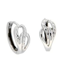 Scharniercreolen Silber 925 rhodiniert