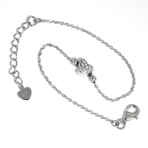 Armband Silber 925 rhodiniert 16 cm + 3 cm