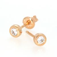 Ohrstecker Silber 925 rosé vergoldet 5mm