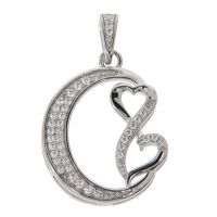 Anhänger Silber 925 rhodiniert Unendlichkeit 