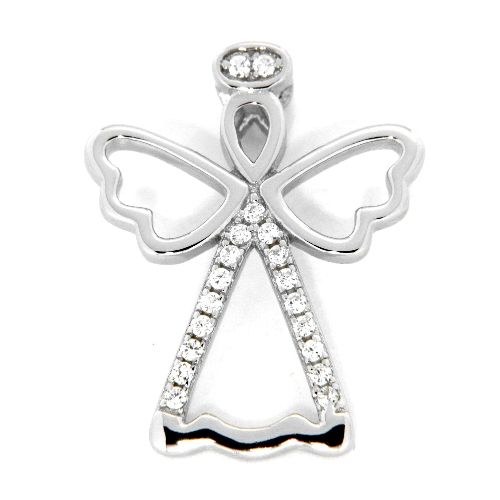 Anhänger Silber 925 rhodiniert Engel