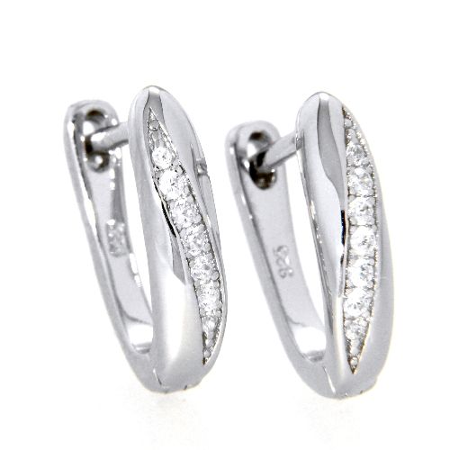 Scharniercreolen Silber 925 rhodiniert