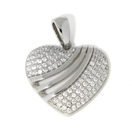 Herzanhänger Silber 925 rhodiniert