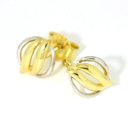 Ohrstecker Gold 333 bicolor
