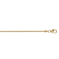 Zopfkette 1,3 mm 333 Gelbgold 42 cm