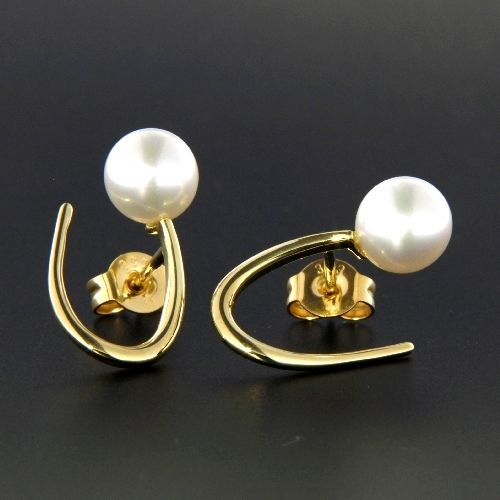 Ohrstecker Gold 333 Süßwasserperle ca. 7mm