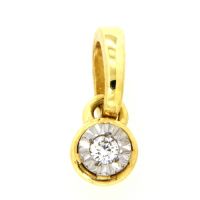 Anhänger Gold 585 bicolor Gelbgold/Weißgold