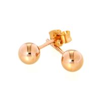 Ohrstecker Silber 925 rosé vergoldet 5 mm