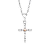 s.Oliver Kette 37-40 cm 2018528 teilrosevergoldet Kreuz