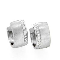 Scharniercreolen Silber 925 rhodiniert