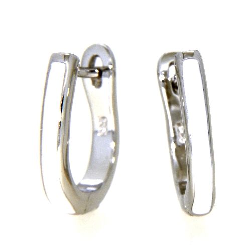 Scharniercreolen Silber 925 rhodiniert