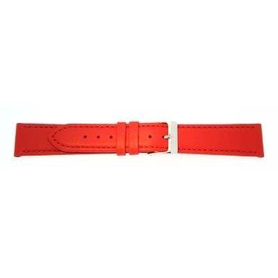 Lederband 14mm rot Edelstahlschließe