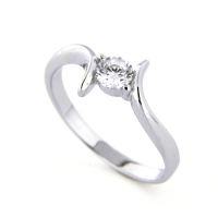 Ring Silber 925 rhodiniert Zirkonia Weite 52