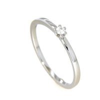 Ring Weißgold 585 Brillant 0,05 ct.Weite 59
