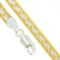 Kette Silber 925 bicolor 42 cm