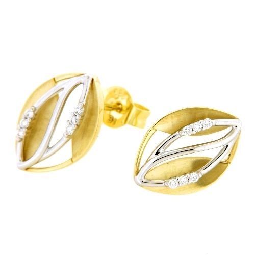 Ohrstecker Gold 585 Brillant 0,07 ct. bicolor