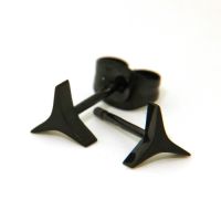 Ohrstecker Edelstahl schwarz IPB