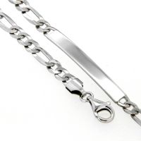 Idenditäts-Armband Silber 925 rhodiniert 21 cm