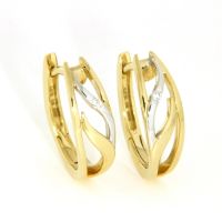 Scharniercreolen Gold 585 Brillant 0,02 ct.