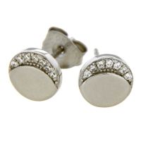 Ohrstecker Silber 925 rhodiniert Zirkonia