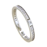 Ring Silber 925 rhodiniert Zirkonia Weite 48