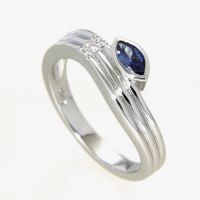 Ring Silber 925 rhodiniert Weite 56