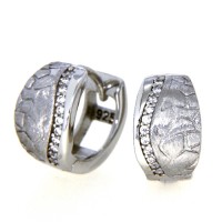 Scharniercreolen Silber 925 rhodiniert