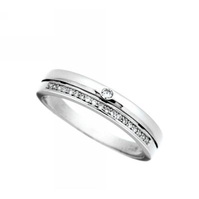 Ring Silber 925 rhodiniert Weite 54