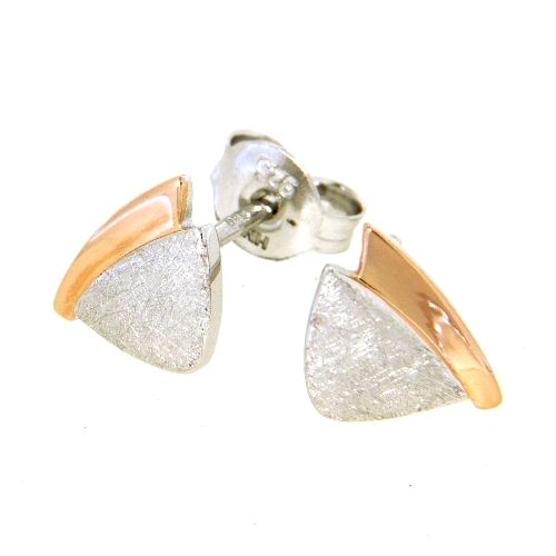 Ohrstecker Silber 925 rhodiniert &amp; rosé vergoldet