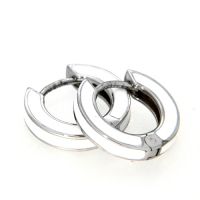 Scharniercreolen Silber 925 rhodiniert 