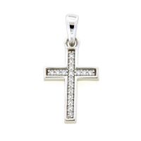 Kreuzanhänger Silber 925 rhodiniert