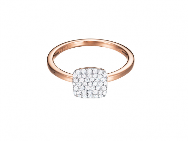 ESPRIT Ring ES-glam square rose ESRG92811C180