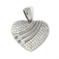 Herzanhänger Silber 925 rhodiniert