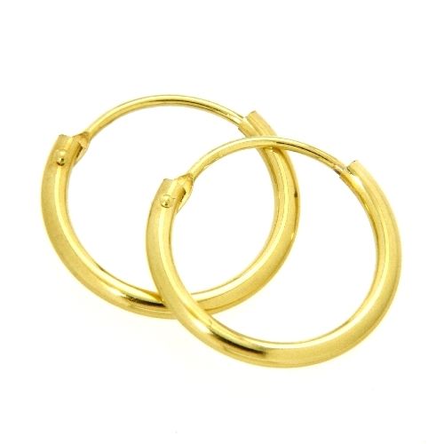 Drahtcreolen Gold 333 13mm x 1,3mm