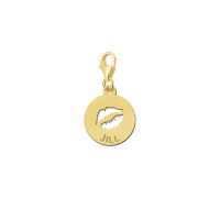 Names4ever Charm Gold 585 mit Lippen und Namen GNB45