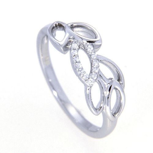 Ring Silber 925 rhodiniert Weite 58