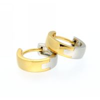 Scharniercreolen Silber 925 rhodiniert gelb vergoldet 4mm x 13mm