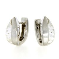 Scharniercreolen Silber 925 rhodiniert