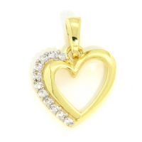 Herznhänger Gold 333 Zirkonia