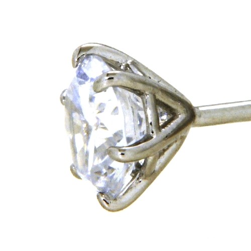 Ohrstecker Silber 925 rhodiniert Zirkonia 5,6 mm