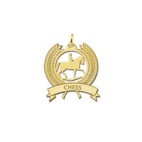 Names4ever Anhänger Gold 585 Dressurreiten Pferde Schmuck mit Siegerkranz und Gravur