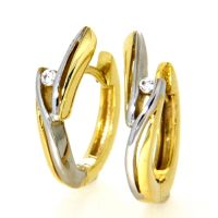 Scharniercreolen Gold 333 bicolor