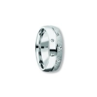 Freundschaftsring Zirkonia 925 Silber rhodiniert Größe 53