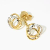 Ohrstecker Gold 333 bicolor