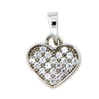 Herzanhänger Silber 925 rhodiniert Zirkonia