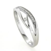 Ring Weißgold 585 Brillant 0,055 ct. Weite 56